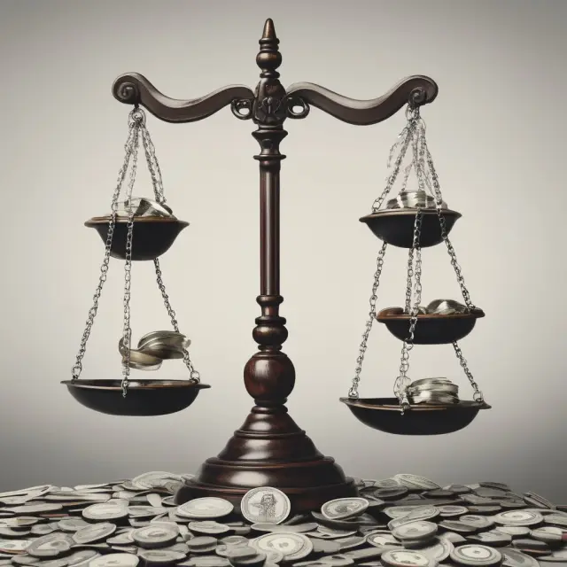 Institutional investors assessing investment risks and rewards using economic capital, depicted as scales of fortune.