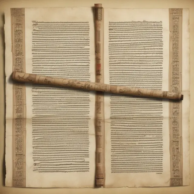 An ancient scroll illustrating key events and causes of historical economic collapses