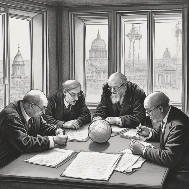 Three spheres symbolizing leading, coincident, and lagging indicators in economic analysis