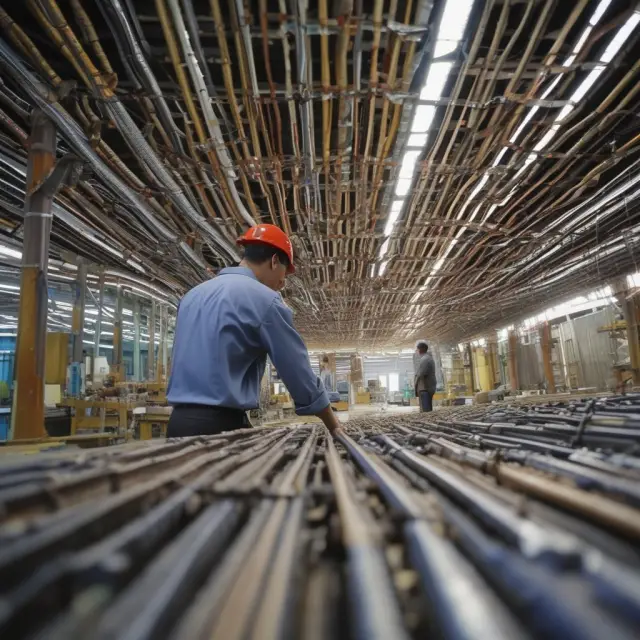 A weaver crafting a colorful tapestry, each thread representing an economic indicator, shaping the investment landscape
