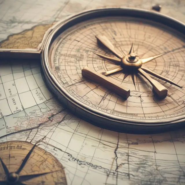 An image of a compass showing directions towards various economic indicators, each arrow representing a different data source for monitoring global trends