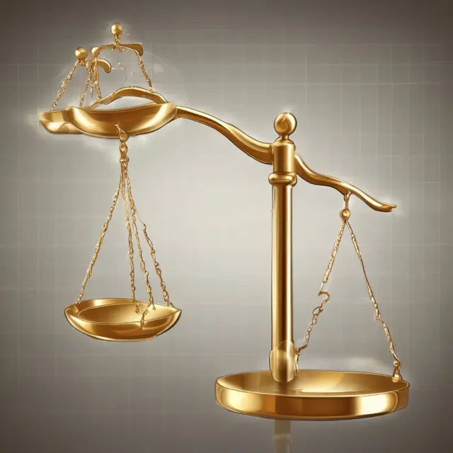 A golden scale with demand (D) and supply (S) curves balanced to represent economic equilibrium in microeconomics