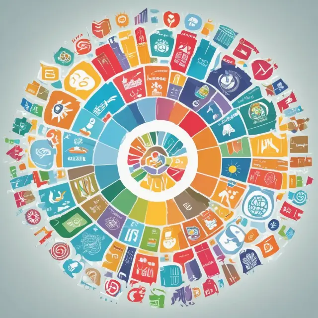 An intricate kaleidoscope representing economically integrated nations working together towards the United Nations