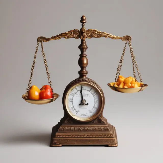 An image of a balanced scale with tangible goods on one side and intangible sentiments represented by hearts or thoughts on the other, demonstrating economic value