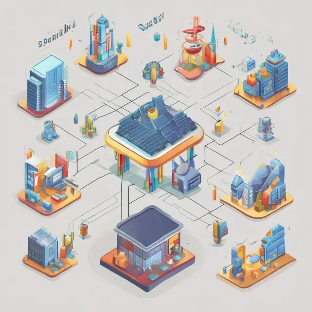 Visualizing economic efficiency through industry examples: productive (Intel), allocative (Walmart), distributive (Swiss healthcare), and innovative solutions in solar energy, telecommunications.