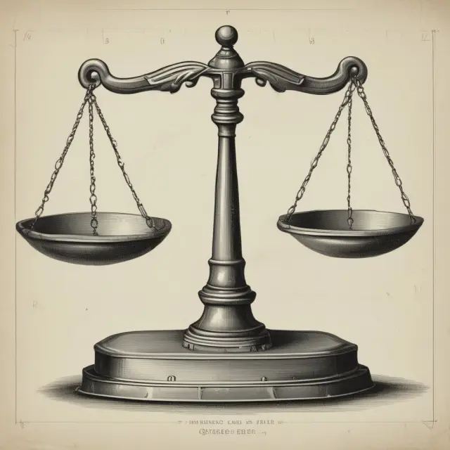 Balance scale illustrating EOQ calculation: holding costs as weights against ideal order quantities.