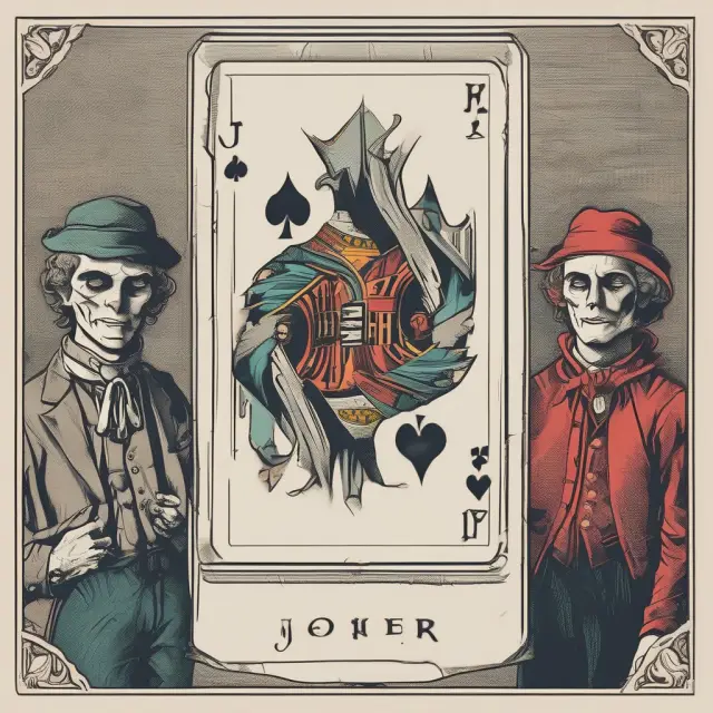 One player holds a joker card, symbolizing superior knowledge in an economic transaction, creating information asymmetry-driven economic rent.