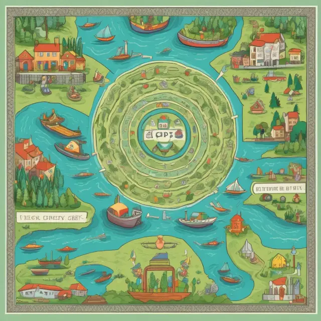 A visual representation of the production approach to Gross Domestic Product (GDP), emphasizing the three sectors - agriculture, industry, and services - flowing into a single output river.