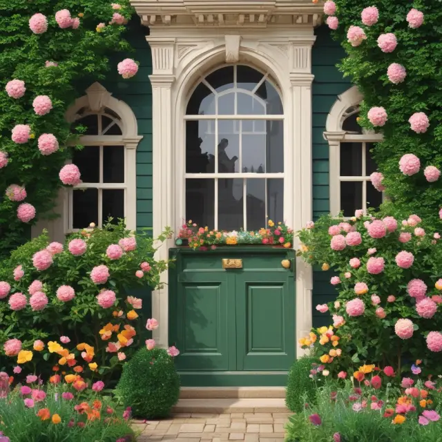 Garden representing bank