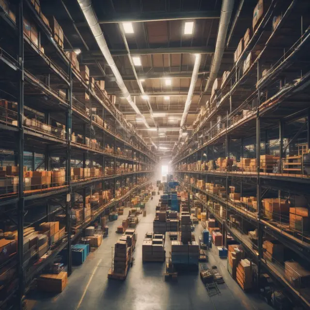 A vibrant industrial ecosystem filled with interconnected companies collaborating, sharing knowledge, and leveraging skilled labor to boost productivity and growth.