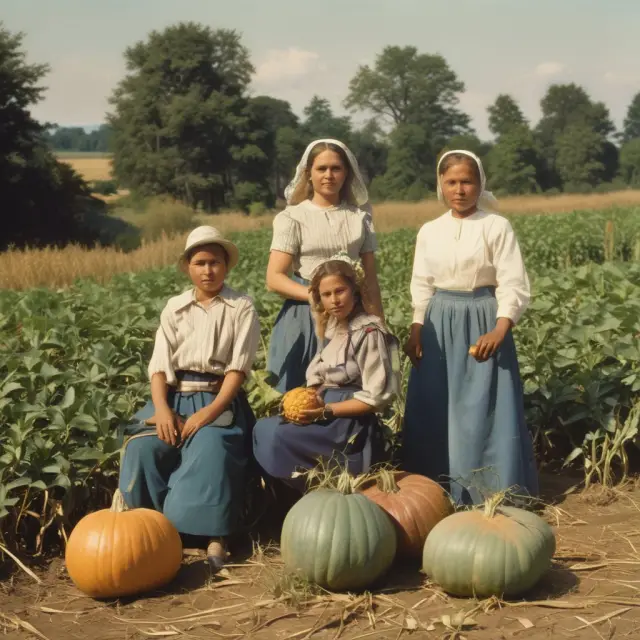 Three sisters growing in harmony: corn, beans, and squash, symbolizing shared inputs and complementary production processes for economies of scope.