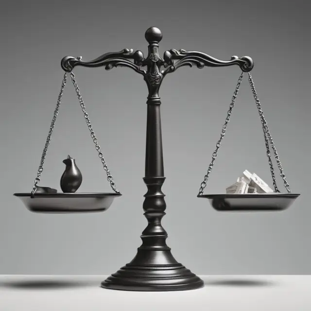 A balanced scale with one side representing a market economy and the other a command economy, emphasizing the importance of understanding both systems.