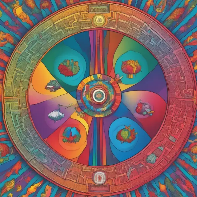 A balanced scale with market forces (represented by vibrant colors) and government control (represented by muted tones) illustrating the mix in mixed economies