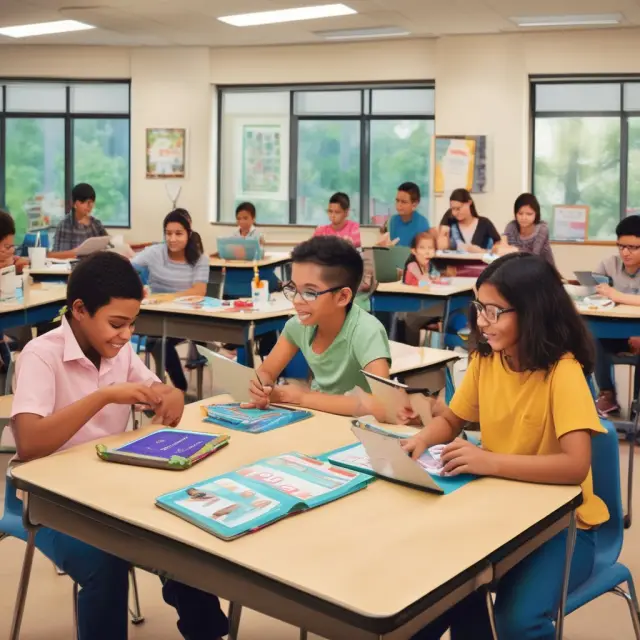 Students using EdTech tools for auditory, kinesthetic, and visual learning styles