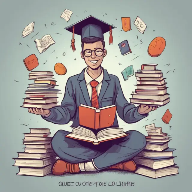 Student consolidating multiple loans into one book for simplified repayment. SEO: student loans, loan consolidation, education financing