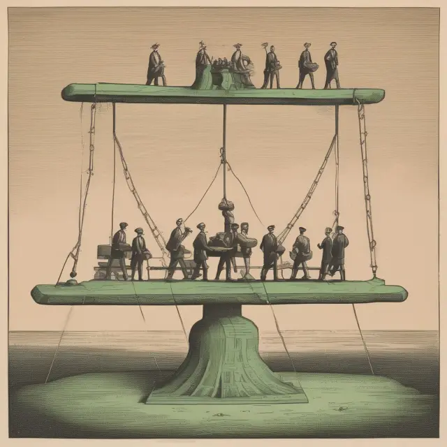 Two spheres representing federal and private student loans on a balance beam, with interest rates indicated as weights