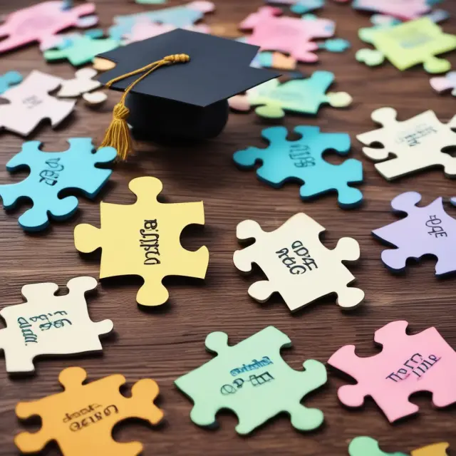 A balanced puzzle depicting student loan pieces, demonstrating their role in maintaining a good credit score