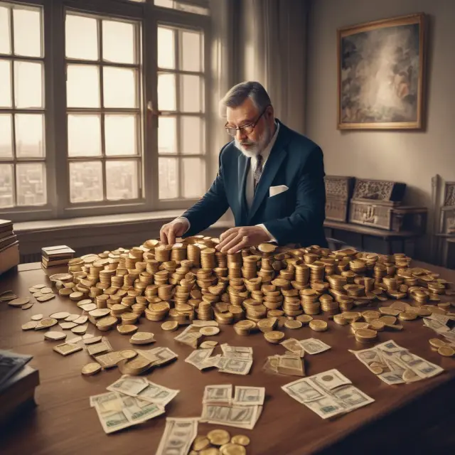 A landlord, surrounded by golden coins symbolizing potential rent from all occupied units.
