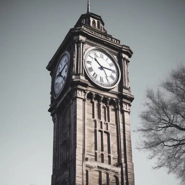 An image of a clock tower displaying scrolling terms & conditions and privacy policy updates to emphasize effective dates in website agreements.