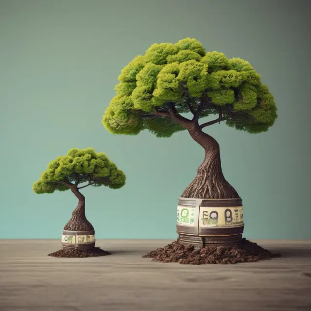 Image of interest rate growth depicted as trees with varying compounding frequencies