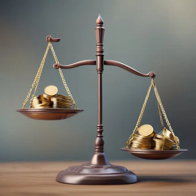 A pair of scales representing an effective tax rate comparison between various income streams