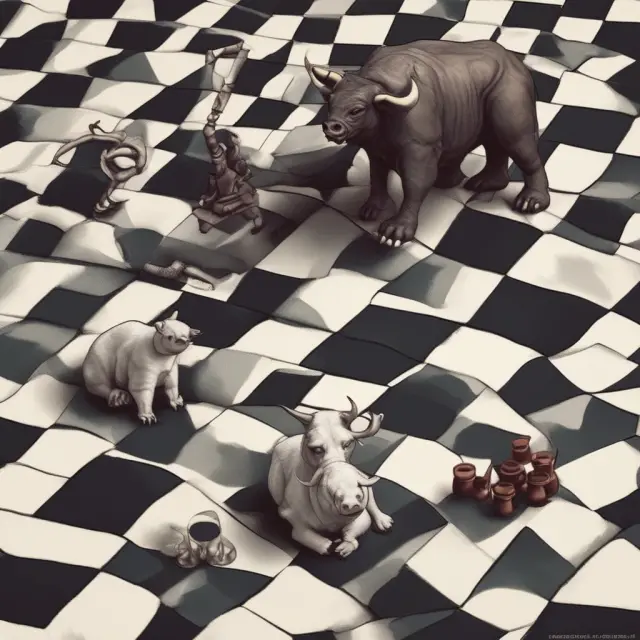 Two tax animals playing checkers, representing income mix variations affecting effective tax rates
