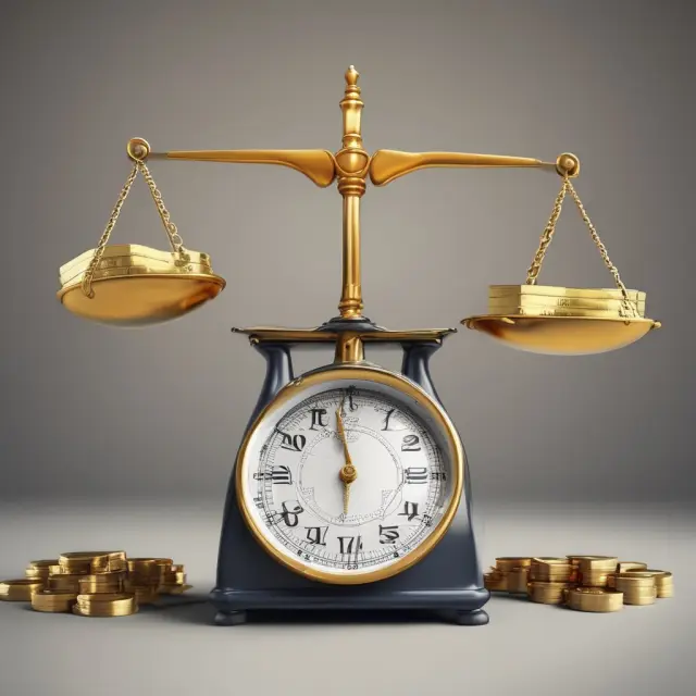 Golden scale with effective tax rate symbolizing the balance between income and tax liabilities