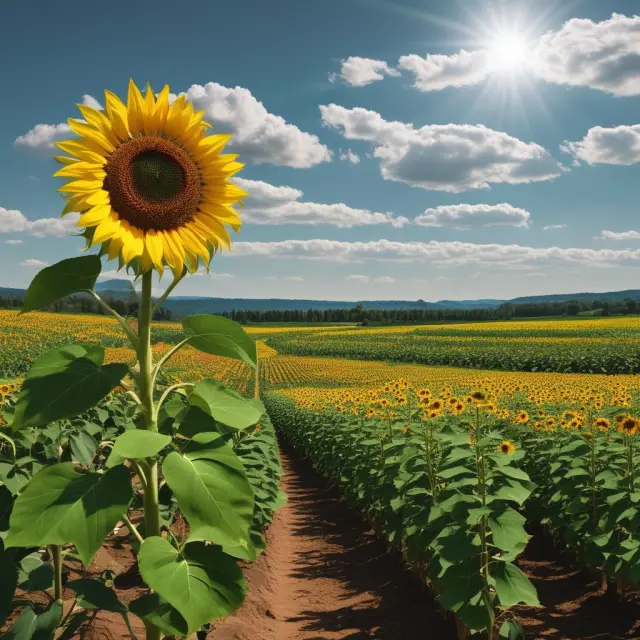 A flourishing sunflower field, symbolizing Company X