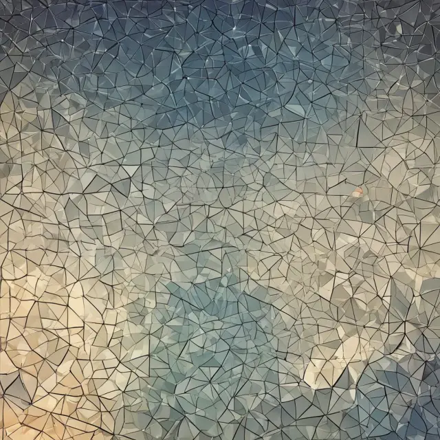 Mosaic depicting several breaking efficient frontier diagrams, symbolizing the imperfections and challenges in modern portfolio theory