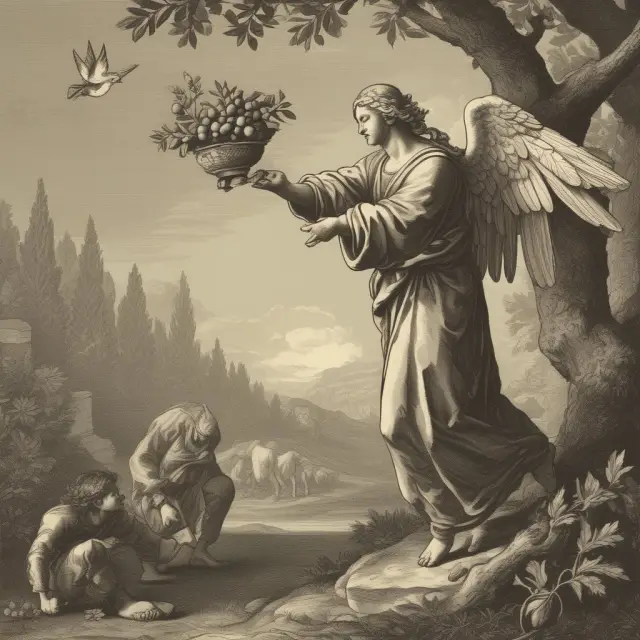 A taxpayer holding a pen and paper, reaching out to an EFTPS guardian angel with an olive branch, symbolizing resolution of account issues