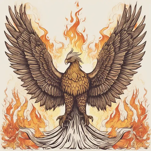 A dual-headed phoenix emerging from petition flames represents the call for an Extraordinary General Meeting to address urgent company matters