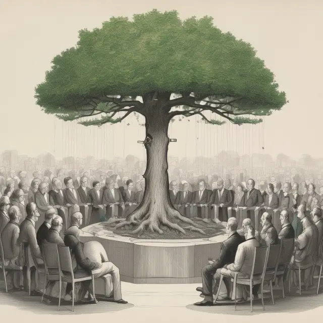 A tree symbolizing a company