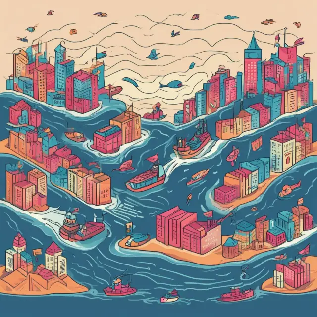 An ocean of elastic demand waves illustrating the influence on pricing strategies across different industries
