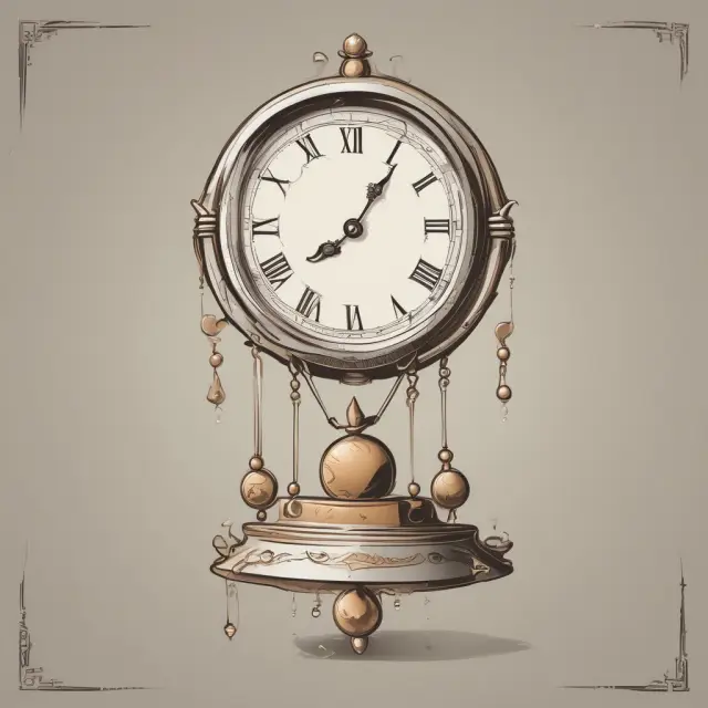 An image of a clock with a pendulum swinging between substitutable goods (luxury) and necessity items illustrating the concept of demand elasticity