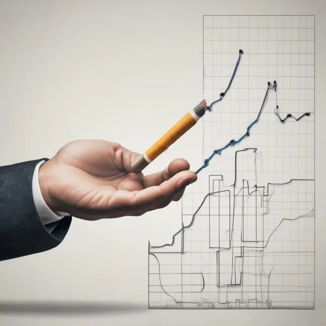 An addictive cigarette represents inelastic goods, while an elasticity graph illustrates their price sensitivity.