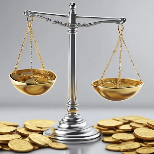 Gold coins tip the scale against silver ones, representing pre-tax elective deferrals; Silver coins, after-tax or Roth contributions.