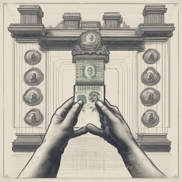 Digital hand exchanging funds through direct deposit and e-commerce channels