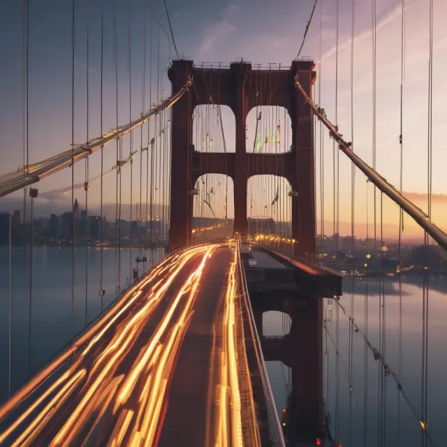 Golden bridge symbolizing electronic checks