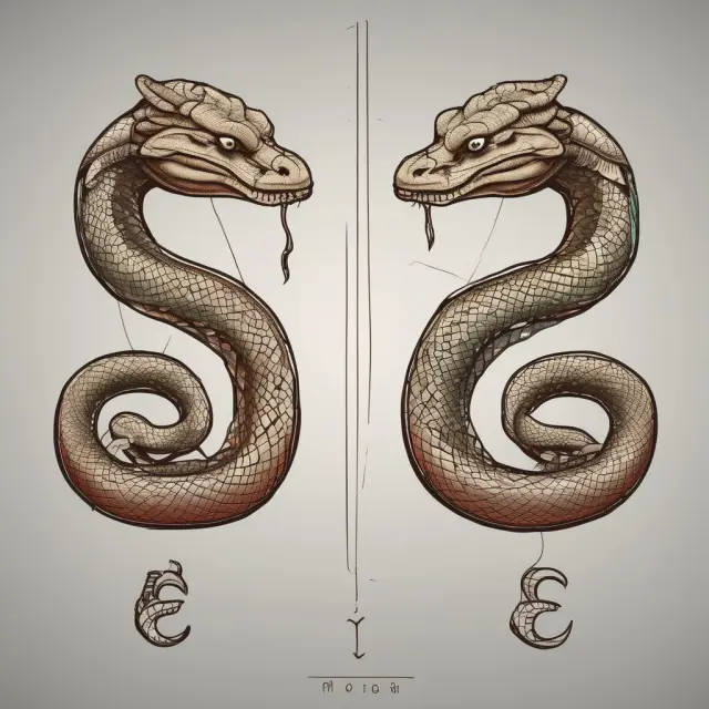 An illustration of simple moving average (SMA) and exponential moving average (EMA) represented as serpents: SMA is shown with equal-weighted scales, while EMA has increasing weight on its head scales