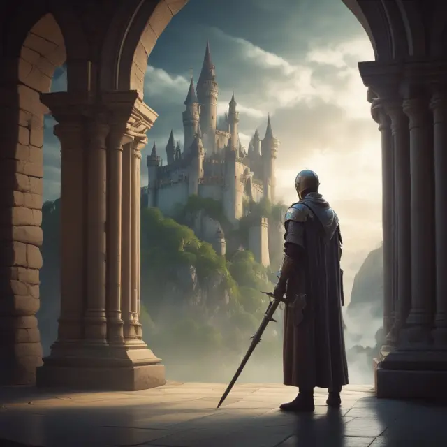 A vigilant knight oversees a crystal-clear castle, ensuring the safety of assets and promoting honesty and fairness within the organization.