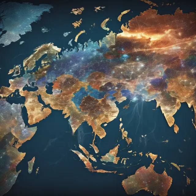 A colorful mosaic of APAC countries intertwined by business connections