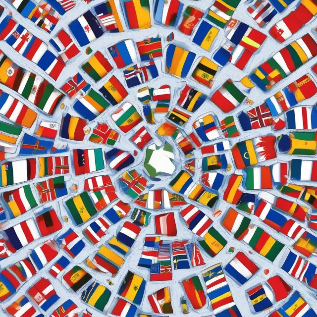 Flags symbolizing diverse emerging economies interconnected by international currency streams and the foreign bonds issued to capitalize on their growth