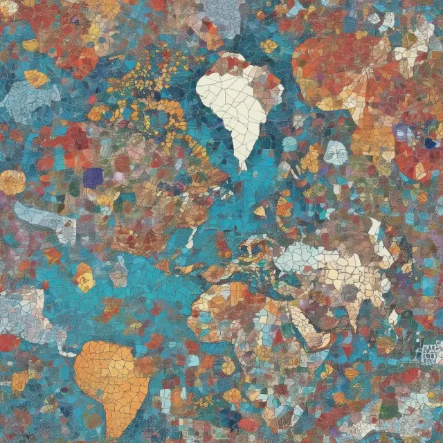 A mosaic of the top ten countries and companies in the MSCI Emerging Markets Index, symbolizing their significant impact on global growth.