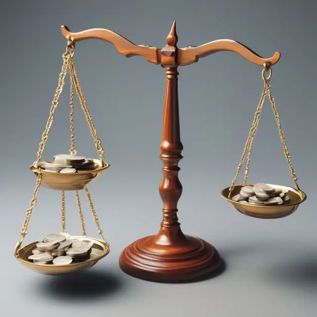Balanced scale displaying ETFs, mutual funds, stocks, and E-mini futures contracts for investment consideration