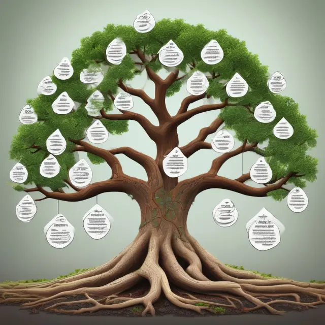 Nine intertwined branches on a tree representing EINs that bring unity among various business entities