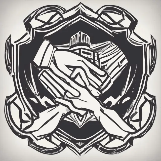A protective shield with an employer