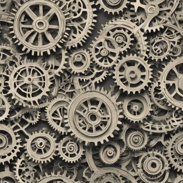 An image of a complex gear web symbolizing various lien types, priority, and seniority