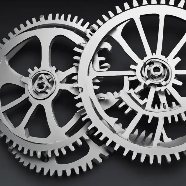 Gears representively illustrating the interaction between endogenous (internal) and exogenous (external) factors