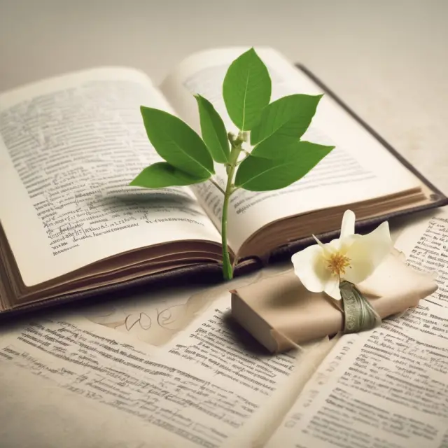 An image of a seedling blooming from an open book, representing the crucial role of government policies in nurturing endogenous economic growth