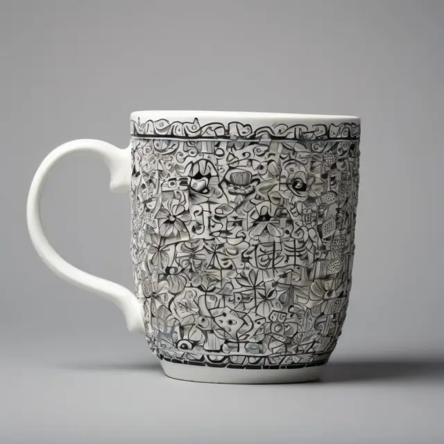 A coffee mug becoming a valuable treasure, symbolizing the endowment effect
